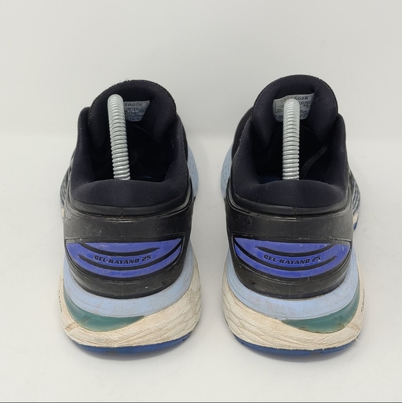 Asics Gel Kayano 25 Running Athletic Shoes Black Blue 1012A026 size 8.5 Women - Picture 9 of 9